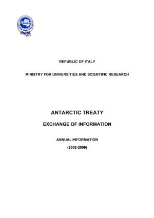 Antarctic Treaty Exchange of Information