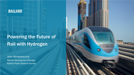 Powering the Future of Rail with Hydrogen