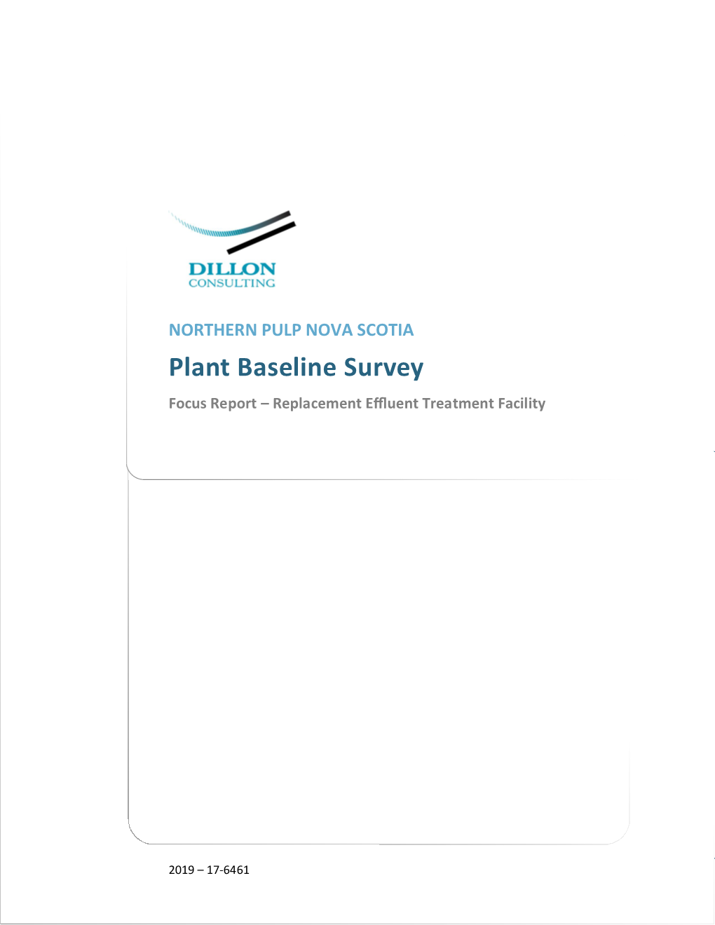 Plant Baseline Survey Focus Report – Replacement Eﬄuent Treatment Facility