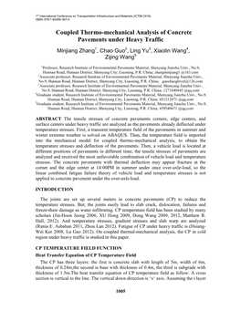 Coupled Thermo-Mechanical Analysis of Concrete Pavements Under Heavy Traffic