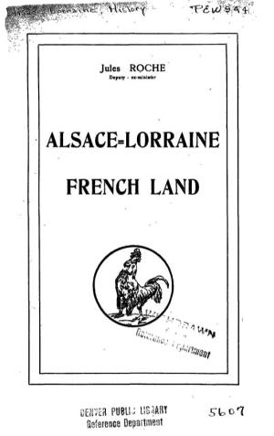Alsace=Lorraine French Land