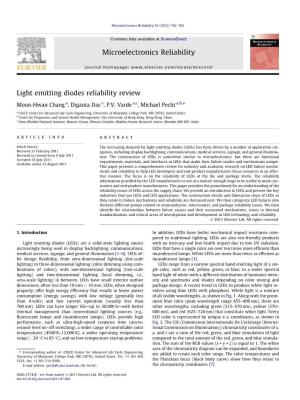 Light Emitting Diodes Reliability Review ⇑ Moon-Hwan Chang A, Diganta Das A, P.V
