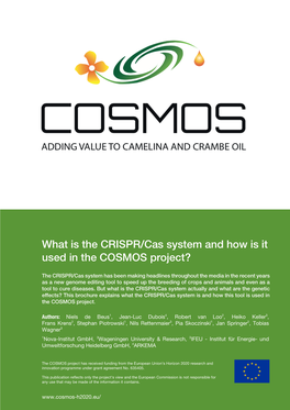 What Is the CRISPR/Cas System and How Is It Used in the COSMOS Project?