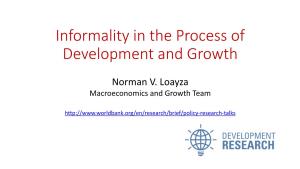 Informality in the Process of Development and Growth