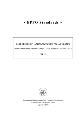 W EPPO Standards W
