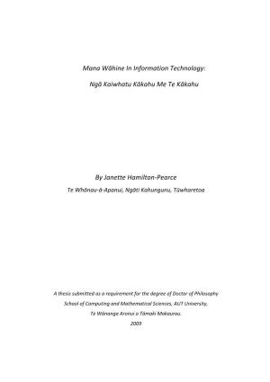 Mana Wāhine in Information Technology