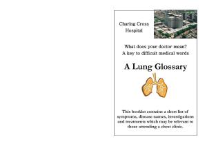 A Lung Glossary