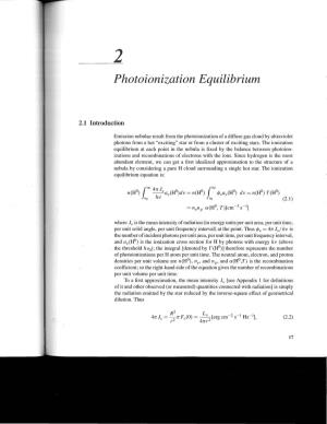 Photoionization Equilibrium