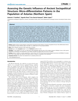 Assessing the Genetic Influence of Ancient Sociopolitical Structure: Micro-Differentiation Patterns in the Population of Asturias (Northern Spain)