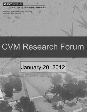 CVM Annual Research Forum and Litwack Lecture