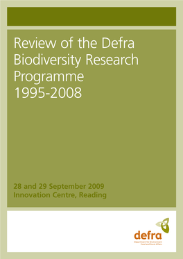 Biodiversity Research Programme 1995-2008