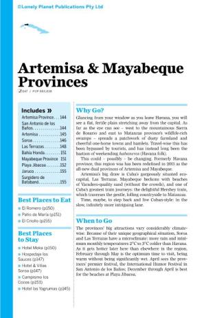 Artemisa & Mayabeque Provinces
