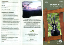 Shimba Hills National Park to the Mwaluganje Forest and Its Elephant Sanctuary