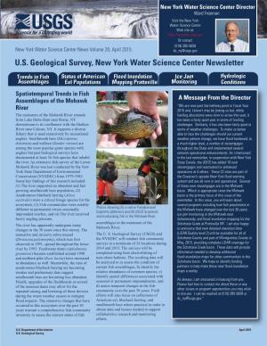 U.S. Geological Survey, New York Water Science Center Newsletter