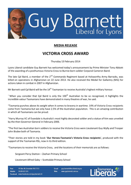 Victoria Cross Award