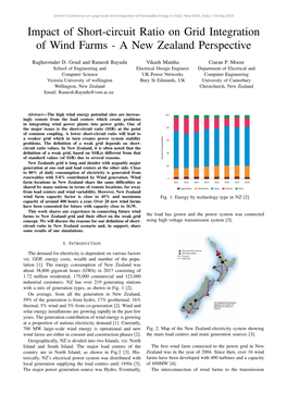 Impact of Short-Circuit Ratio on Grid Integration of Wind Farms - a New Zealand Perspective