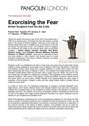 Exorcising the Fear British Sculpture from the 50S & 60S