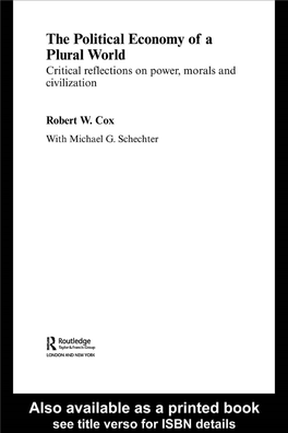 The Political Economy of a Plural World: Critical Reflections on Power, Morals and Civilization