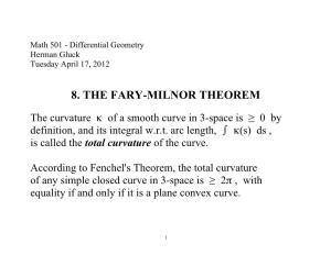 8. the Fary-Milnor Theorem