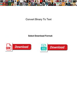 Convert Binary to Text