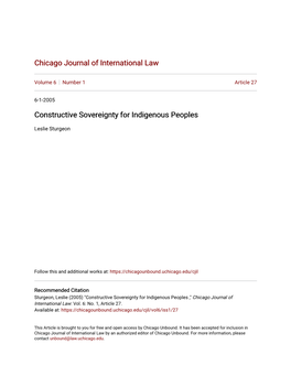 Constructive Sovereignty for Indigenous Peoples