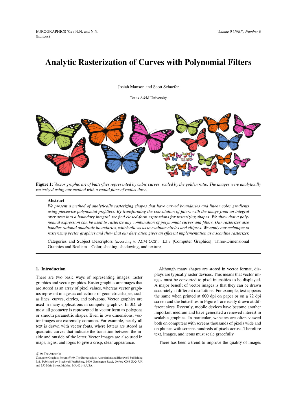 Analytic Rasterization of Curves with Polynomial Filters