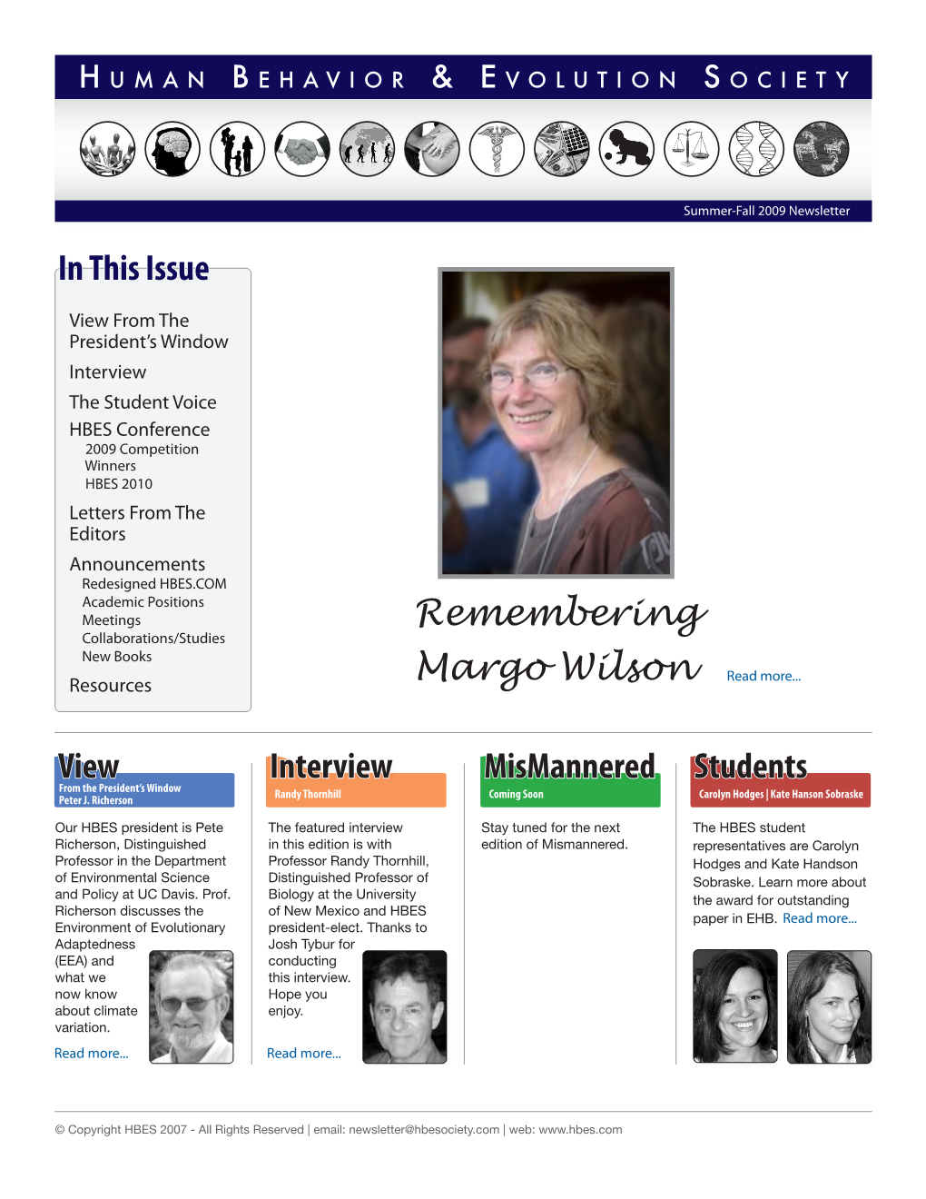 HBES Newsletter Summer 2009