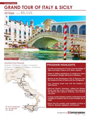 Grand Tour of Italy & Sicily