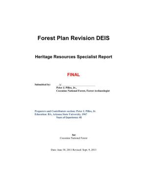 Heritage Resources Specialist Report