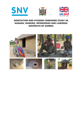 Sanitation and Hygiene Consumer Study in Kasama, Mungwi, Mporokoso and Luwingu Districts of Zambia