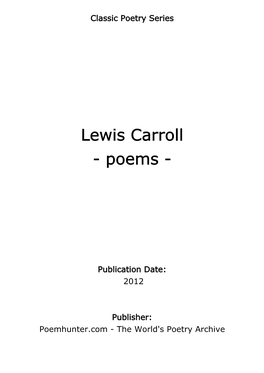 Lewis Carroll - Poems