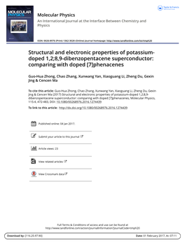 8,9-Dibenzopentacene Superconductor: Comparing with Doped [7]Phenacenes