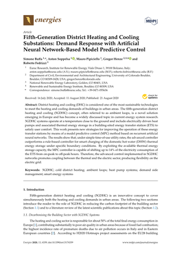 Fifth-Generation District Heating and Cooling Substations: Demand Response with Artiﬁcial Neural Network-Based Model Predictive Control