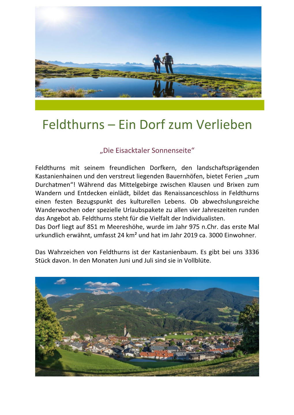 Feldthurns – Ein Dorf Zum Verlieben