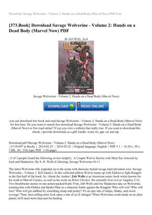 Download Savage Wolverine - Volume 2: Hands on a Dead Body (Marvel Now) PDF