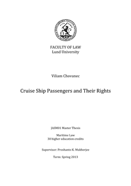 Cruise Ship Passengers and Their Rights