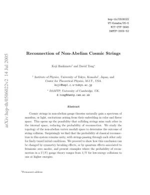 Reconnection of Non-Abelian Cosmic Strings