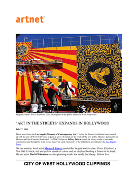 City of West Hollywood Clippings