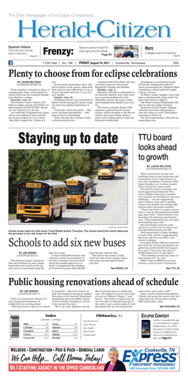 Staying up to Date TTU Board Looks Ahead to Growth