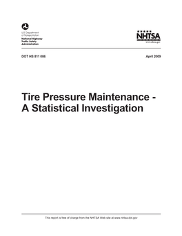 Tire Pressure Maintenance - a Statistical Investigation