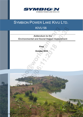Symbion Power Lake Kivu Ltd. Kivu 56