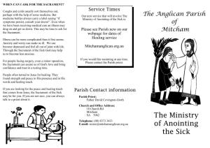 The Ministry of Anointing the Sick