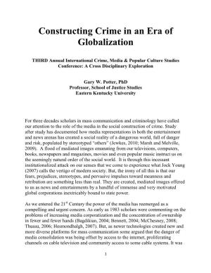 Constructing Crime in an Era of Globalization