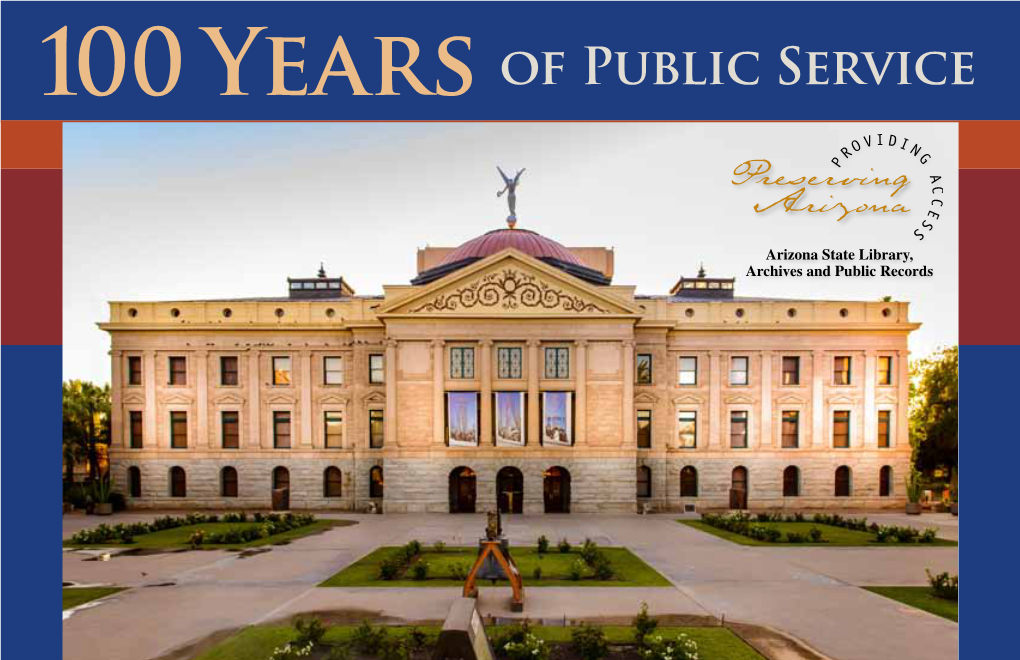 100 Years of Public Service a Message from Our Secretary of State