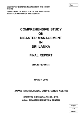Comprehensive Study on Disaster Management in Sri Lanka
