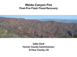 2013 El Paso County Flood Mitigation Efforts Post Waldo Canyon Fire
