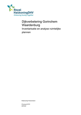 Dijkverbetering Gorinchem Waardenburg Inventarisatie En Analyse Ruimtelijke Plannen