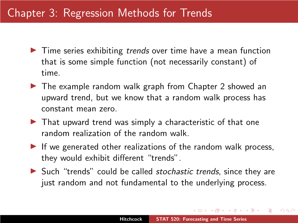 Chapter 3: Regression Methods for Trends