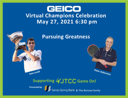 Virtual Championscelebration May 27, 2021 6:30 Pm