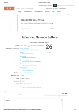 Advanced Science Letters